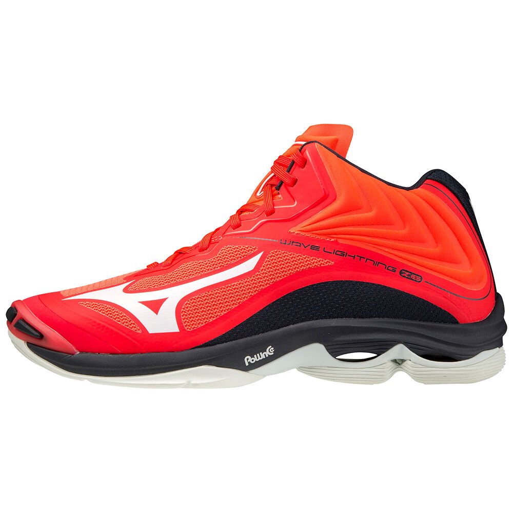 Womens Mizuno Wave Lightning Z6 Mid Volleyball Shoes Red/white/black Philippines (BCSNQI654)